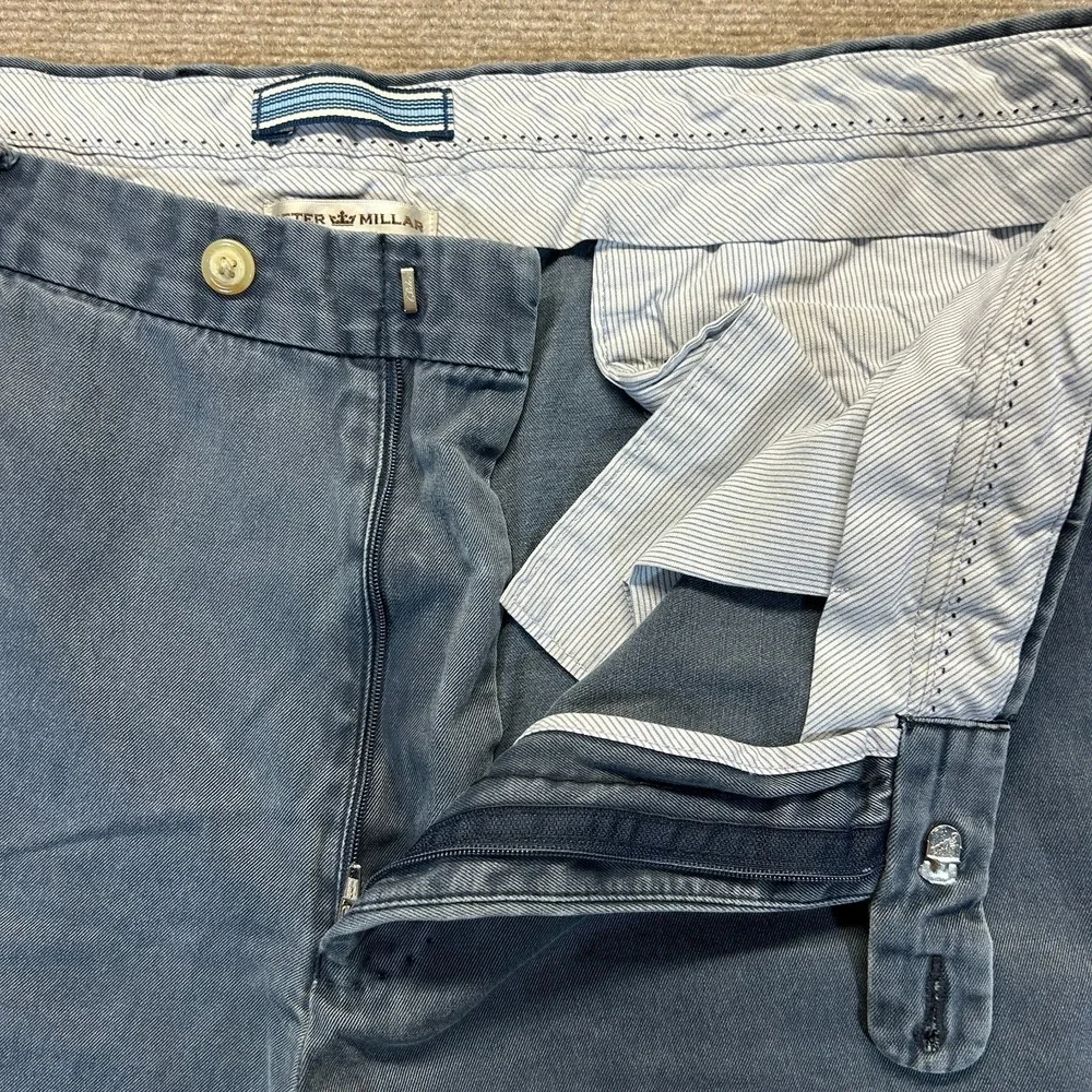 Peter Millar Winston Washed Twill Shorts Mens 38 (37